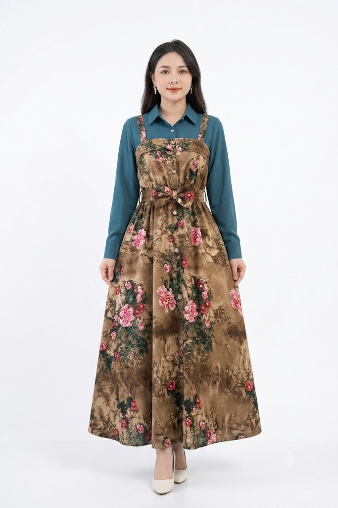 Women's Stylish Georgette Gown Set | Free Size Party & Casual Wear