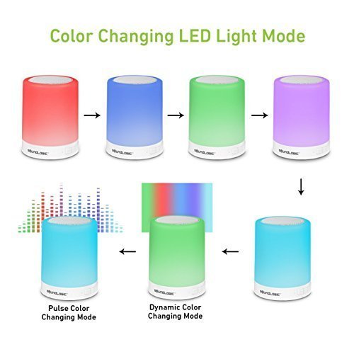 Touch Lamp Portable Bluetooth Speaker with Smart Colour Changing Touch Mode Night Lamp(D-3019)