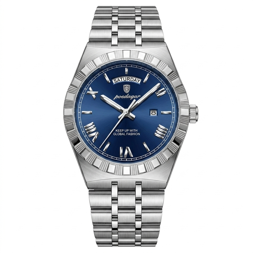 POEDAGAR Luminous Quartz Men's Watch