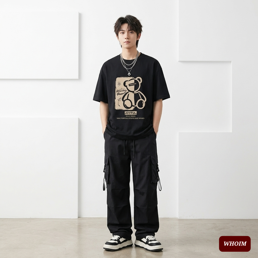 Whoim Urban Canvas Drop Shoulder Tee - Men