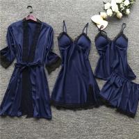 Premium 4-Piece Satin Nightwear Set – Luxurious & Comfortable Loungewear Collection