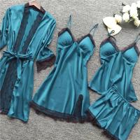 Premium 4-Piece Satin Nightwear Set – Luxurious & Comfortable Loungewear Collection