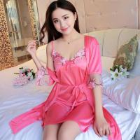 Premium 2-Piece Night Suit – Elegant Embroidery & Lace Tissue Detail