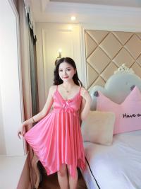Luxury Silk Satin Night Dress – 180" Flare Free-Size Nightwear with Matching Panty