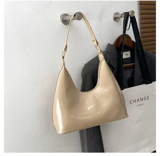 woman's glossy bag