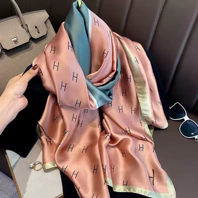 Premium Luxury Satin Silk Scarf for Women | Soft Printed Hijab & Neck Scarf