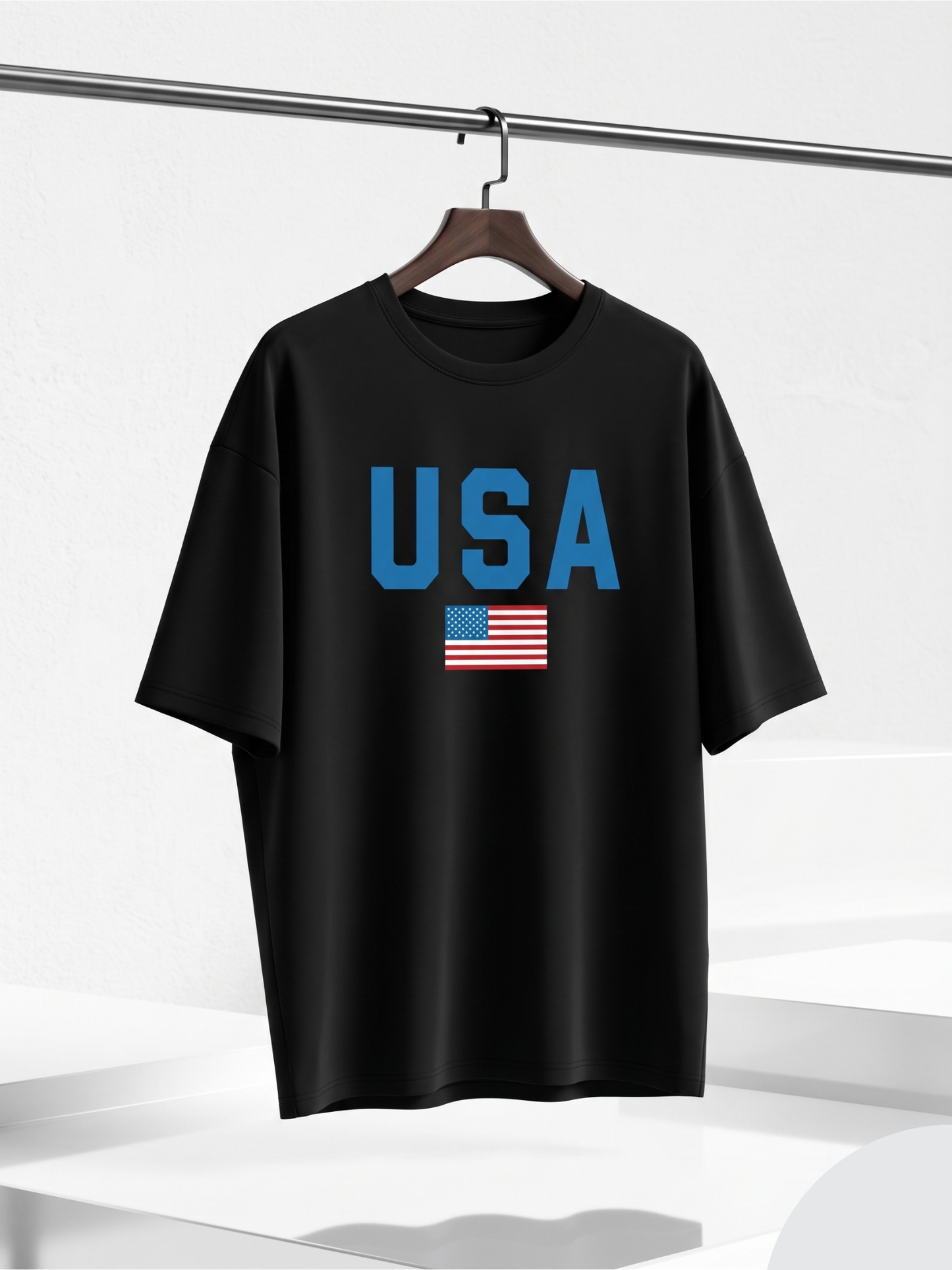 Whoim Americana Canvas: Block-Letter USA Tee for man