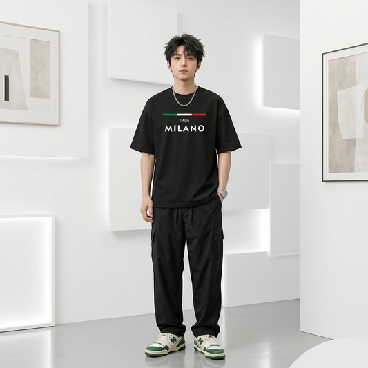 Whoim Milano Oversized Drop Shoulder Tee for Man