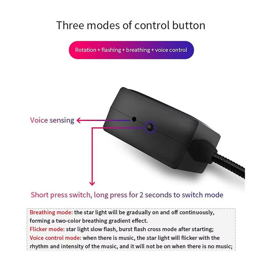 Automatic Dancing - Interior Car/Room - Romantic atmosphere Decoration Laser Light.(D-11892)
