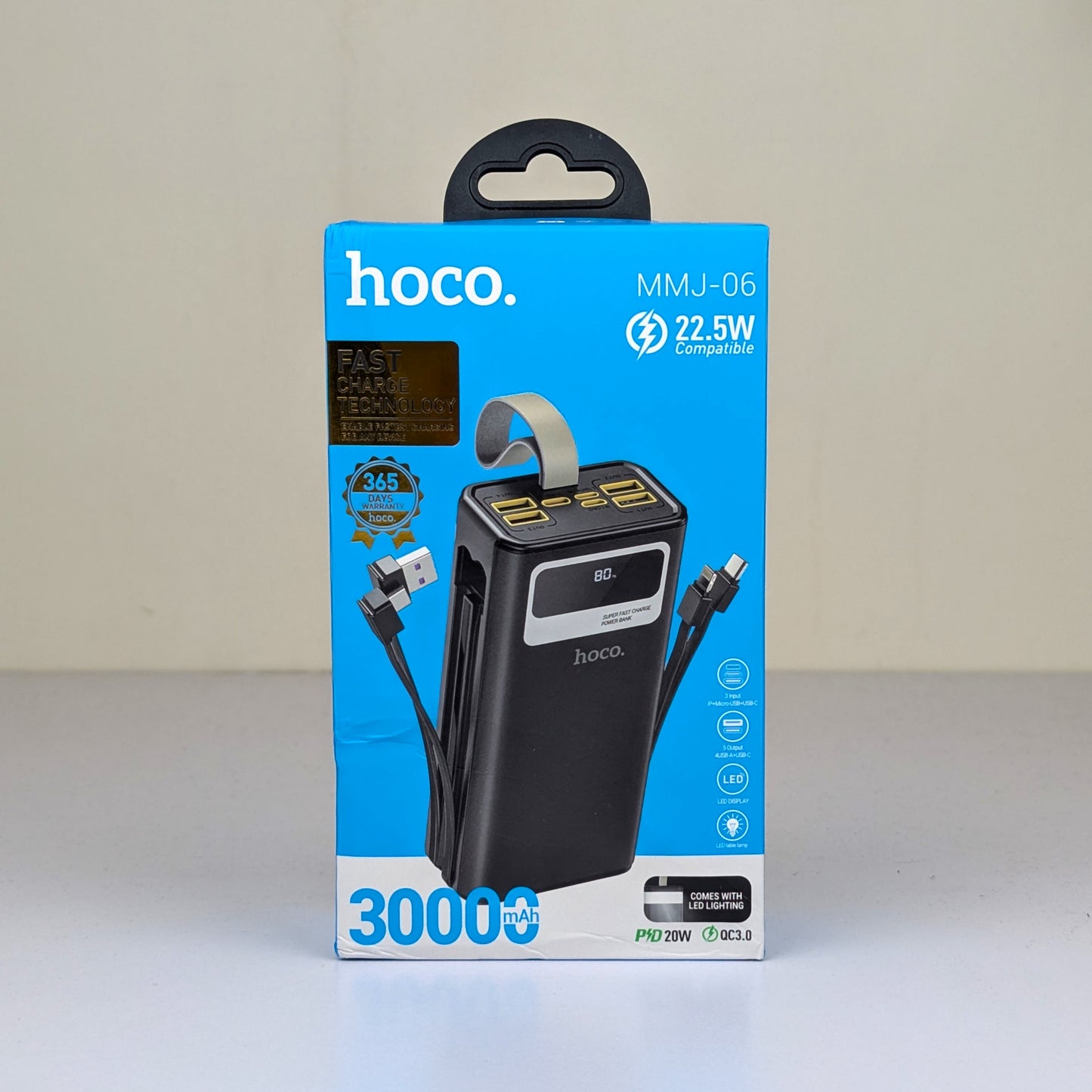 Hoco MMJ-06 22.5W Fully Compatible 30000mAh Power Bank(D-9834)