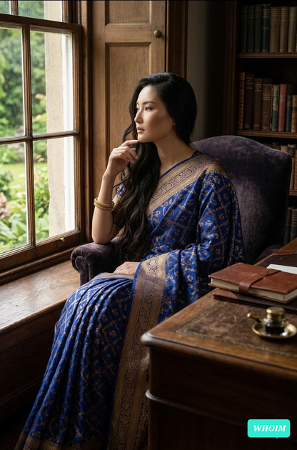 Elegant Japani Silk Saree with Blouse Piece | WHOIM