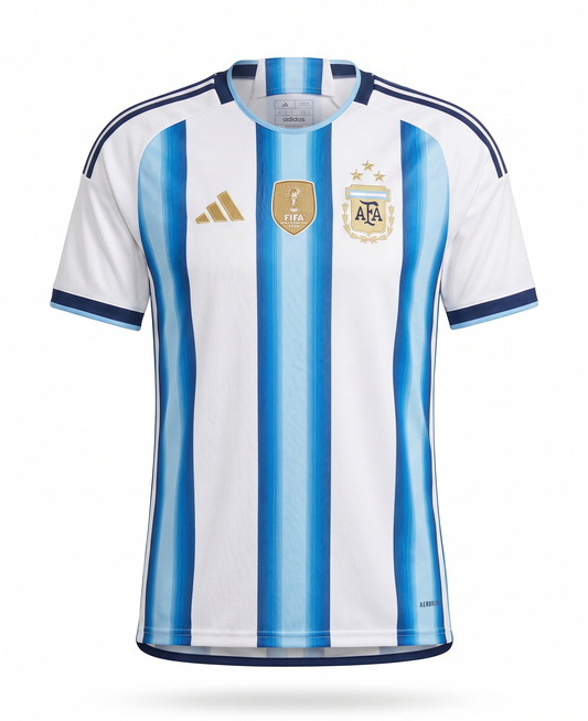 Argentina 3-Star Home Jersey | Authentic Design Football Kit BD