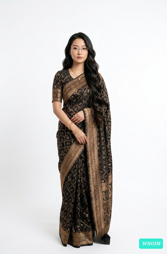 Elegant Japani Silk Saree with Blouse Piece | WHOIM