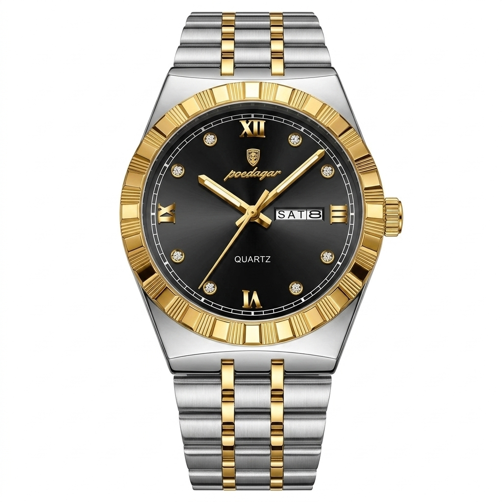 POEDAGAR Luminous Quartz Men's Watch (Premium)