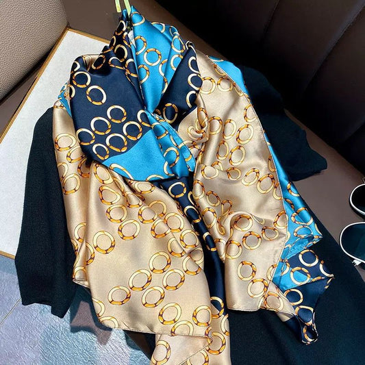 Premium Luxury Satin Silk Scarf for Women | Soft Printed Hijab & Neck Scarf