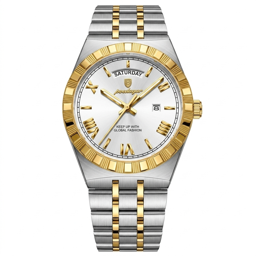 POEDAGAR Luminous Quartz Men's Watch
