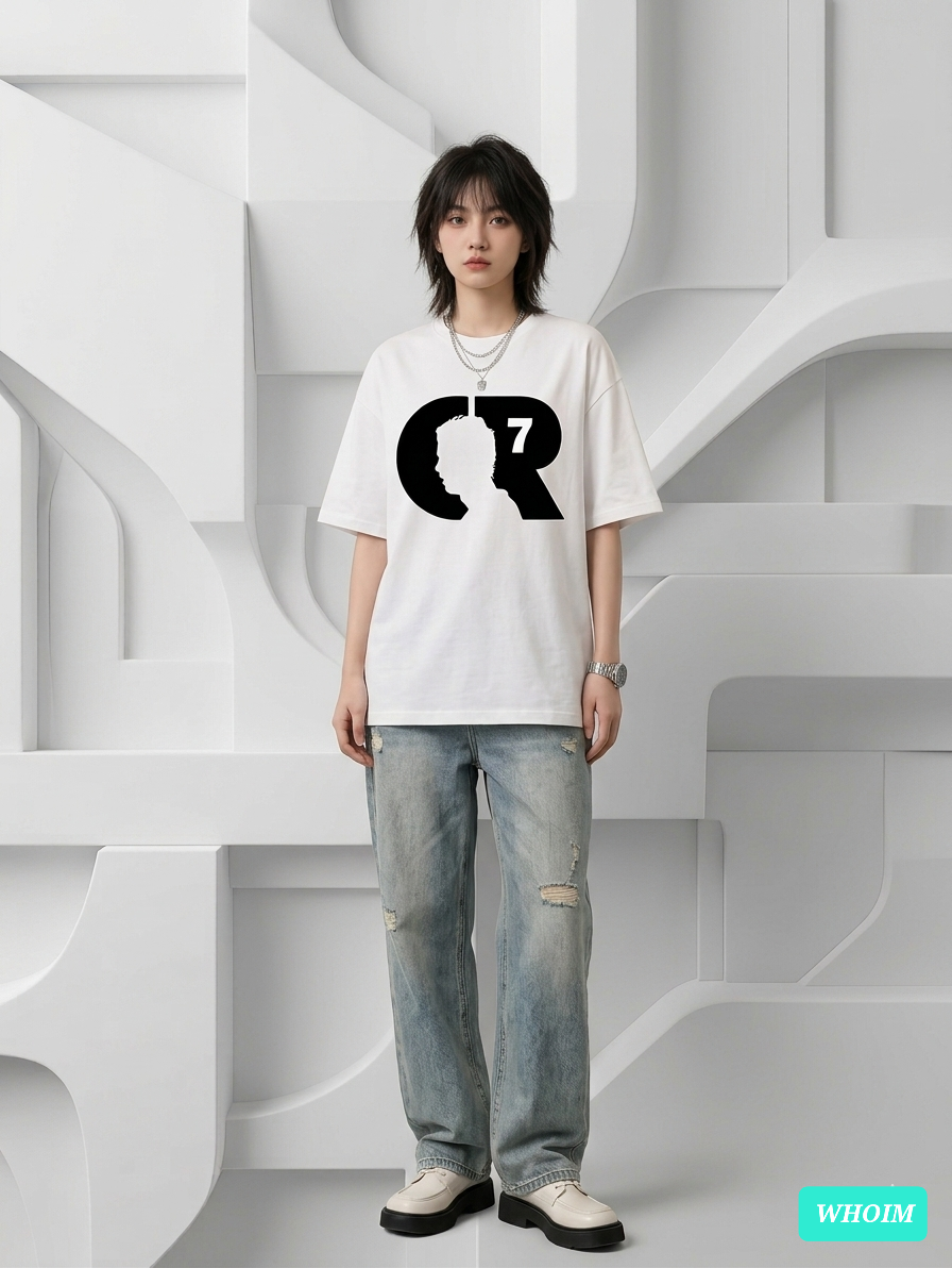 Whoim CR7 Bold Drop Shoulder Top