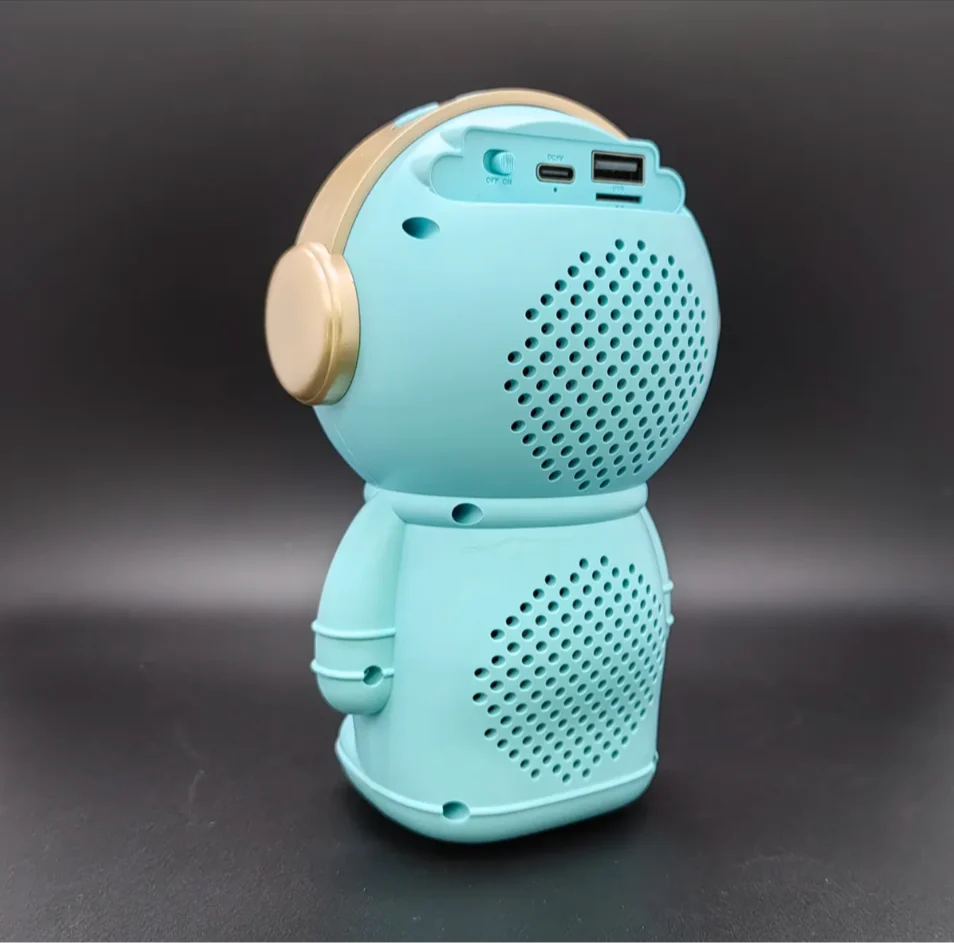 Wrader X808 Wireless Stereo Woofer Bass Cute Gift Astronaut Loud Portable Creative Active Bass Rgb Light Bluetooth Speaker(D-8520)