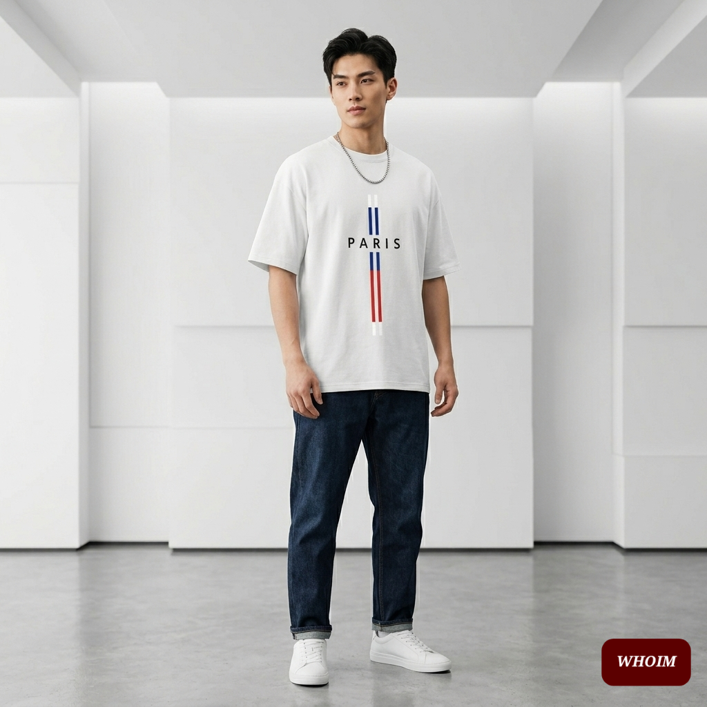 Whoim Paris Edition Men's Drop Shoulder T-Shirt