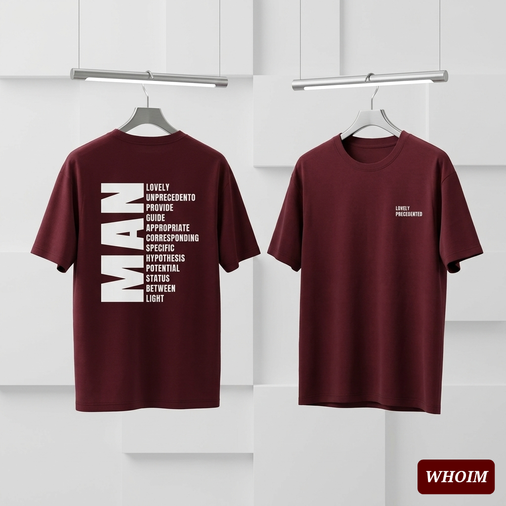Drop Shoulder 'Man' Typography