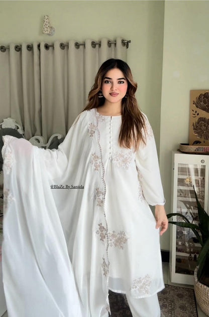 Sada Bahar Cotton Embroidered Three Piece Set for Women | Premium Cotton Salwar Kameez with Embroidered Dupatta (L-XXL)