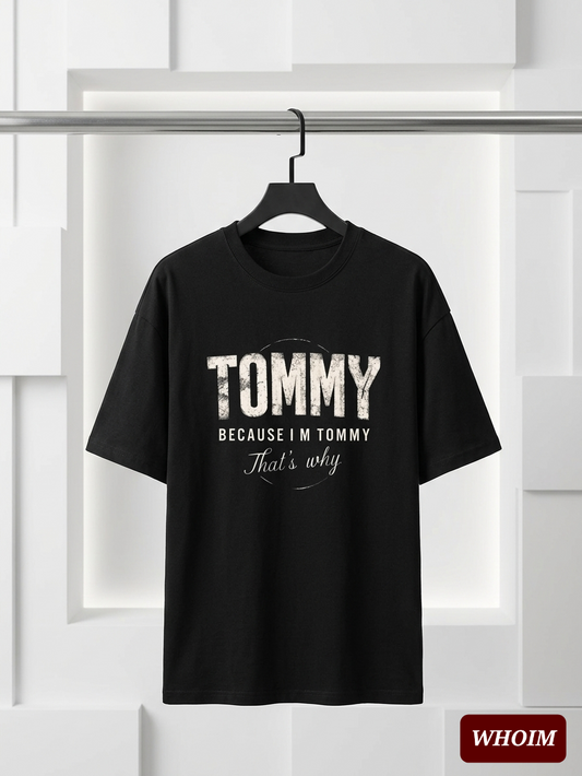 Whoim 'Tommy' Graphic Drop Shoulder T-Shirt for Men