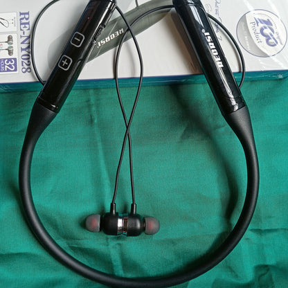 RECRSI RE-NY028 Hanging Neckband Earphone - Black(D-10820)