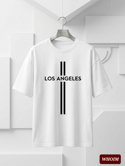 Whoim Men's LA Graphic Drop Shoulder T-Shirt