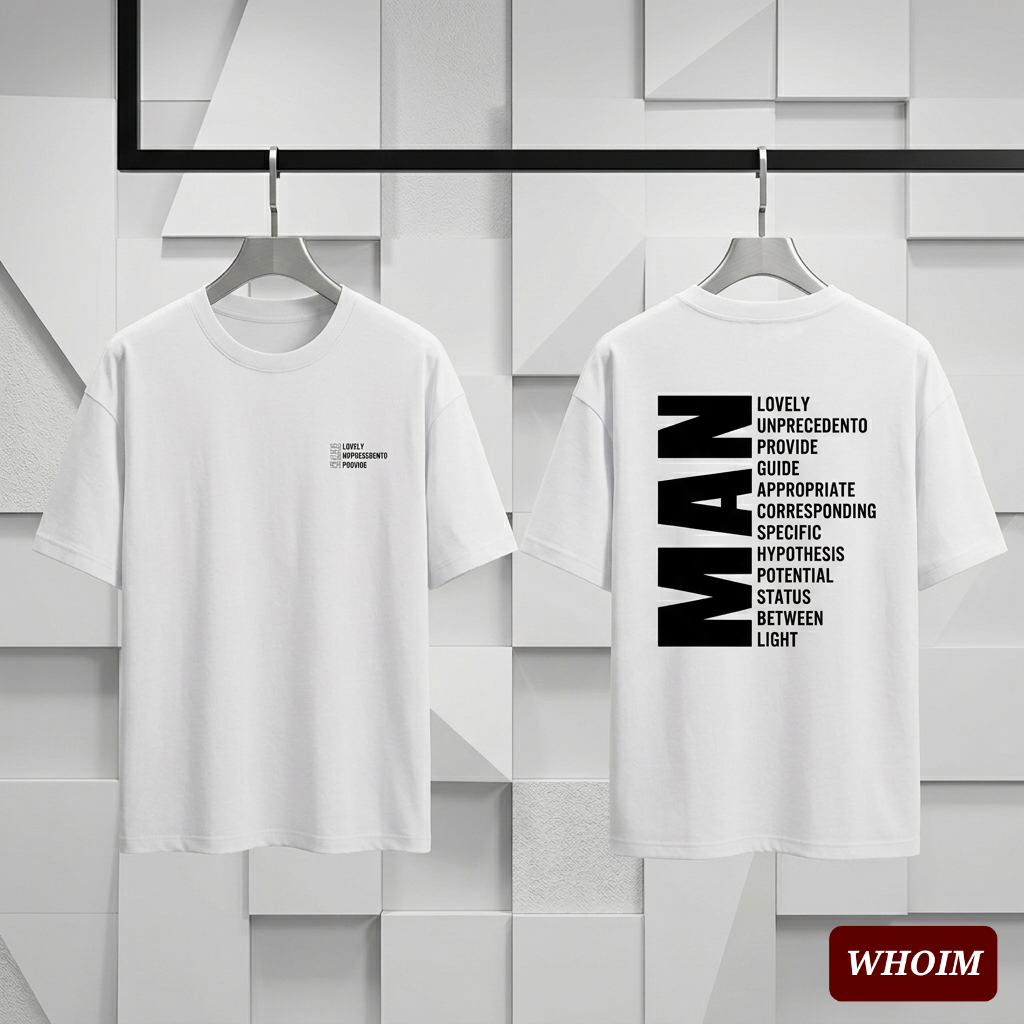 Drop Shoulder 'Man' Typography