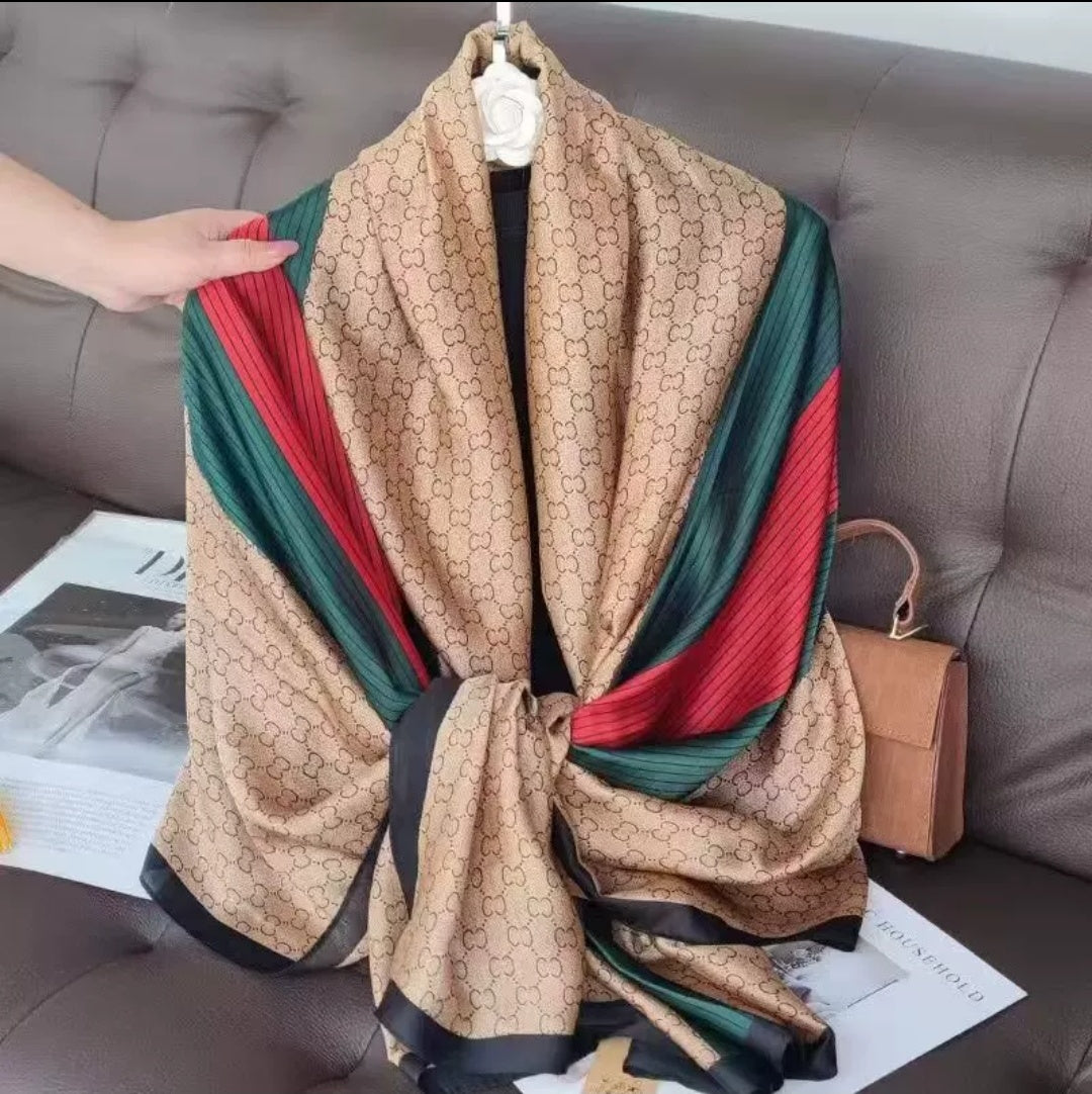 Premium Luxury Satin Silk Scarf for Women | Soft Printed Hijab & Neck Scarf