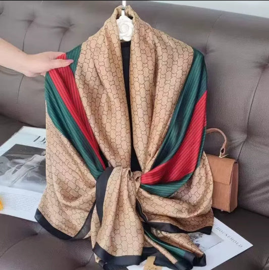 Premium Luxury Satin Silk Scarf for Women | Soft Printed Hijab & Neck Scarf