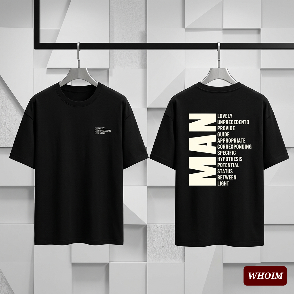 Drop Shoulder 'Man' Typography