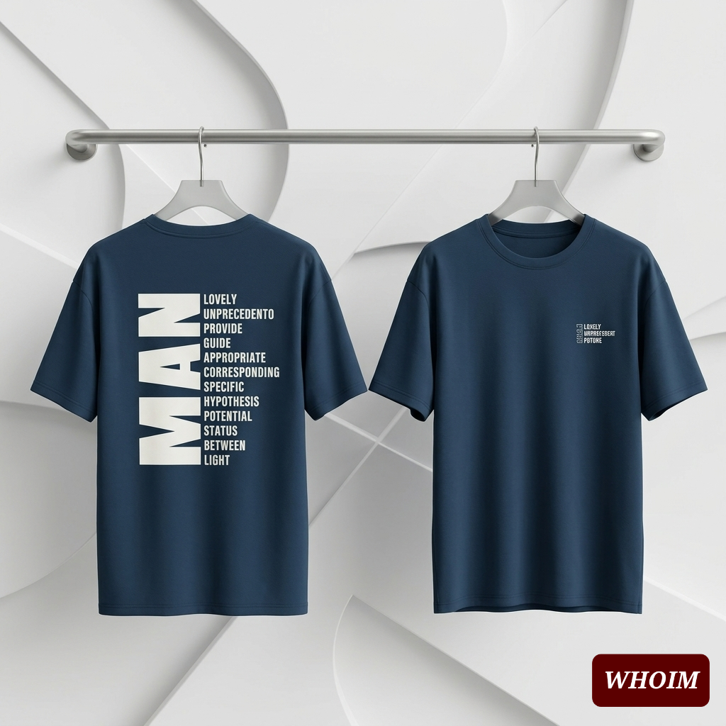 Drop Shoulder 'Man' Typography