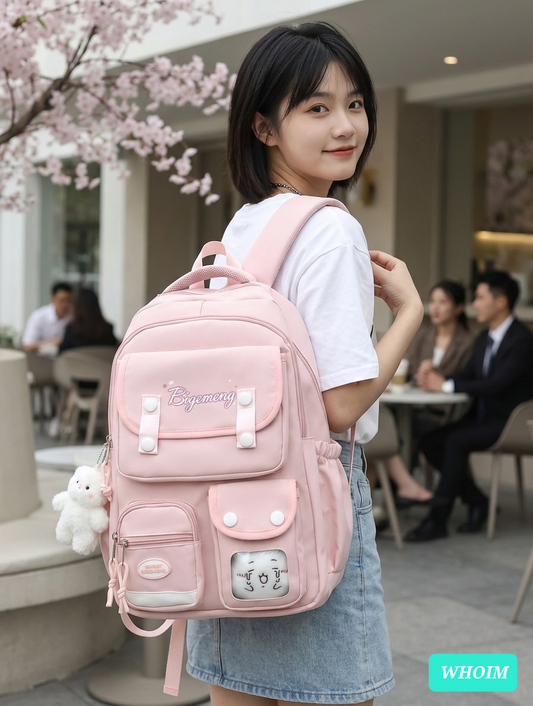 Whoim Stylish Multi-Pocket Student Backpack
