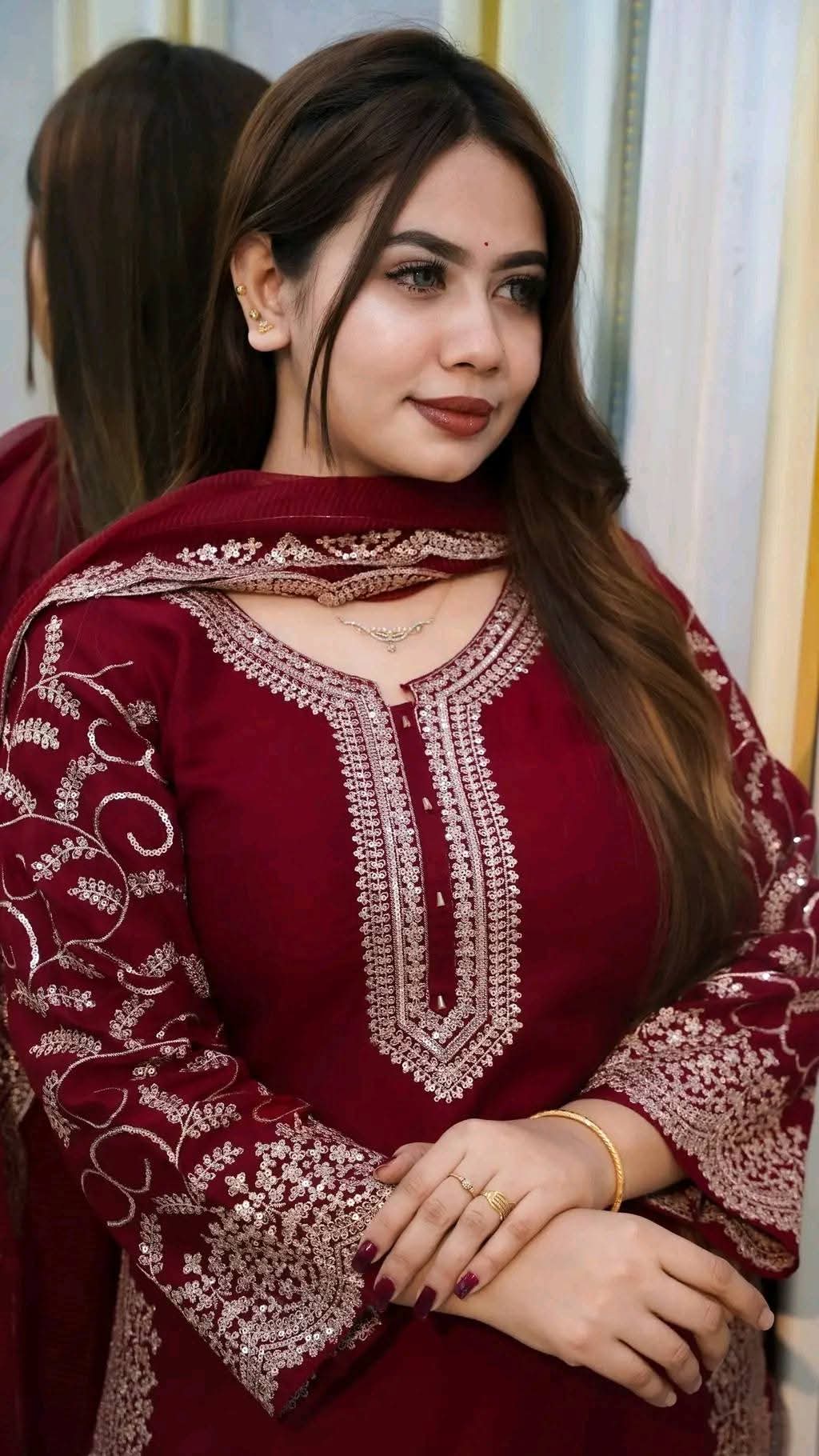 Premium Soft Georgette Sequence Embroidery 3-Piece Set with Inner Attached