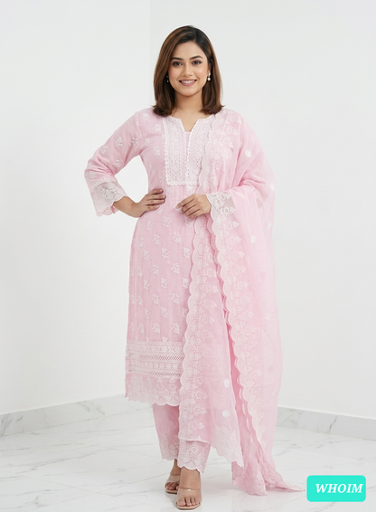 Woman's Whoim Intricate Embroidery Three-Piece