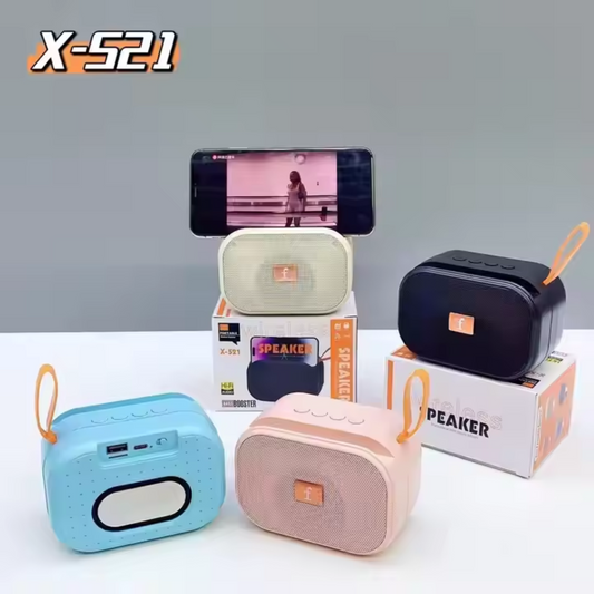 X-521 Bluetooth, USB, SD Card & FM Radio Supported Hi-Fi Audio Extra Bass Speaker(D-9183)