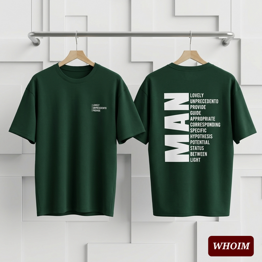 Drop Shoulder 'Man' Typography