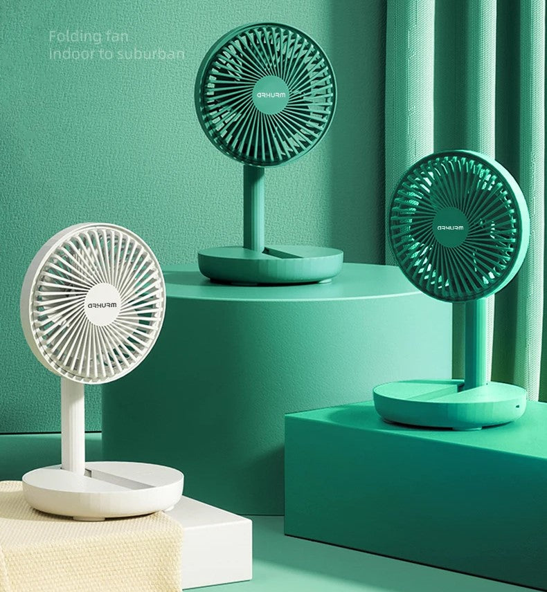 Rechargeable 5-inches Folding fan HCZ21 Green colour(D-4649)