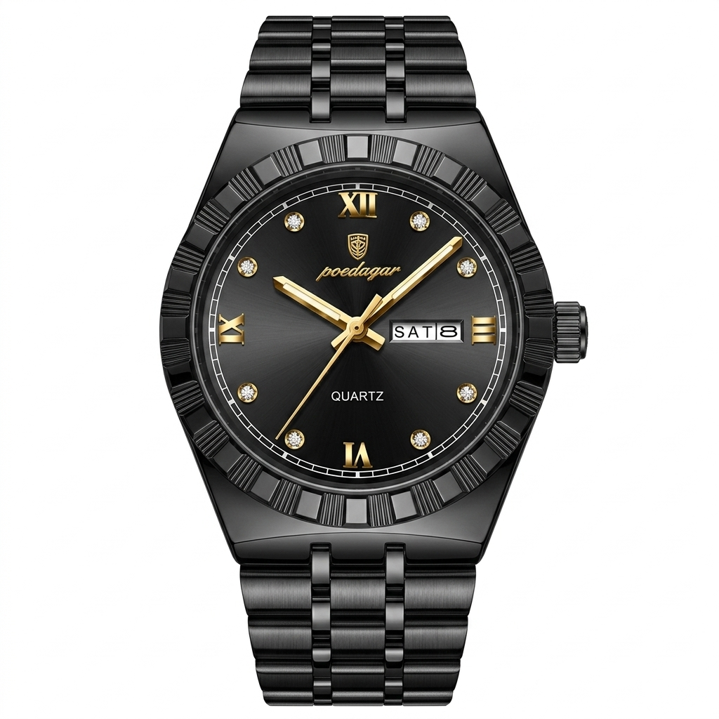 POEDAGAR Luminous Quartz Men's Watch (Premium)
