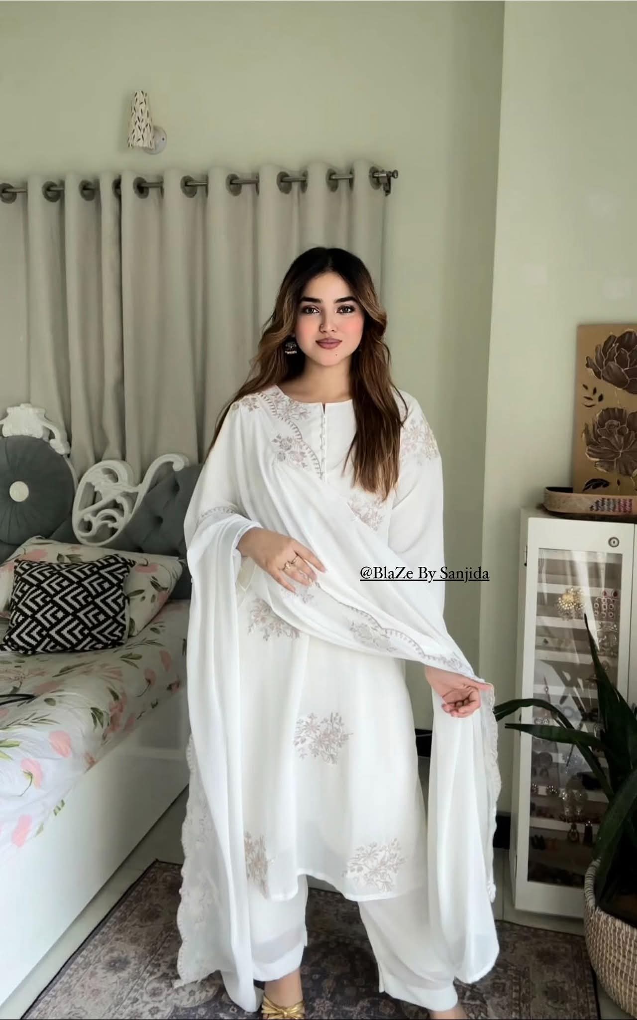 Sada Bahar Cotton Embroidered Three Piece Set for Women | Premium Cotton Salwar Kameez with Embroidered Dupatta (L-XXL)