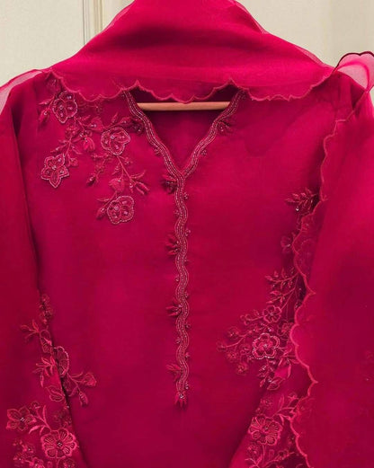 Aghanoor Inspired Premium Embroidered Pakistani Dress Set for Women | Cotton Blend & Georgette |
