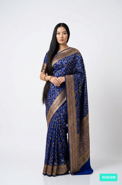 Elegant Japani Silk Saree with Blouse Piece | WHOIM
