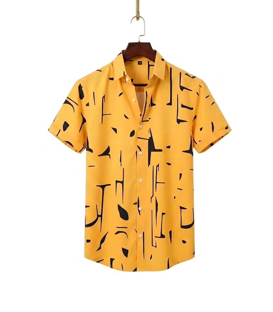 Whoim Modern Abstract Geometric Men's Shirt