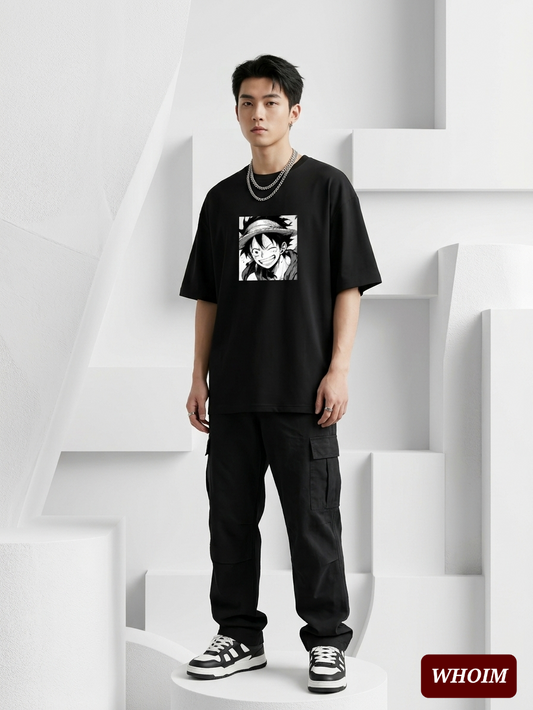 Whoim Men's Drop Shoulder Anime Edition T-Shirt