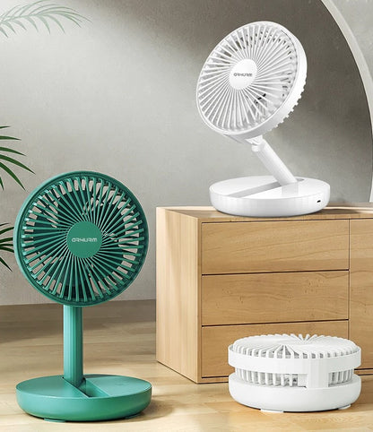 Rechargeable 5-inches Folding fan HCZ21 Green colour(D-4649)