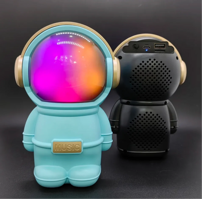 Wrader X808 Wireless Stereo Woofer Bass Cute Gift Astronaut Loud Portable Creative Active Bass Rgb Light Bluetooth Speaker(D-8520)