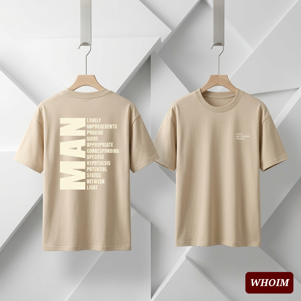 Drop Shoulder 'Man' Typography