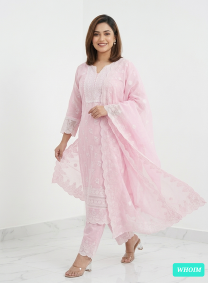 Woman's Whoim Intricate Embroidery Three-Piece