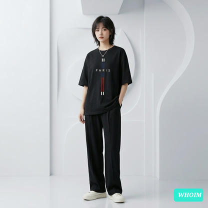 Whoim Women's Paris Drop Shoulder Tee